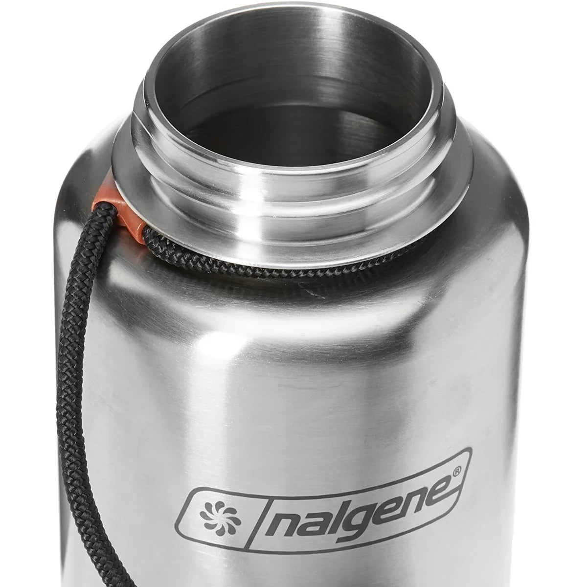 '- Stainless Steel. Nalgene Standard Wide Mouth Tethered Lid Water Bottle - 38 oz