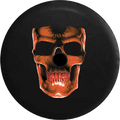2018 2019 Wrangler JL Backup Camera 3D Cracked Grinning Skull Almost Glowing Orange Inferno Spare Tire Cover for Jeep RV 33 1 inch