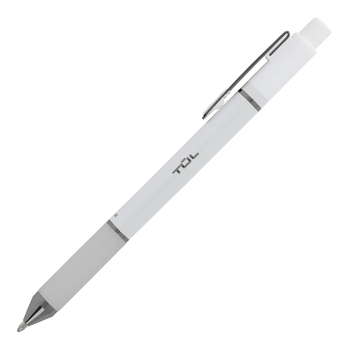 TUL® BP Series Retractable Ballpoint Pens, Medium Point, 1.0 mm, Pearl White Barrel, dark Ink, Pack Of 12 Pens