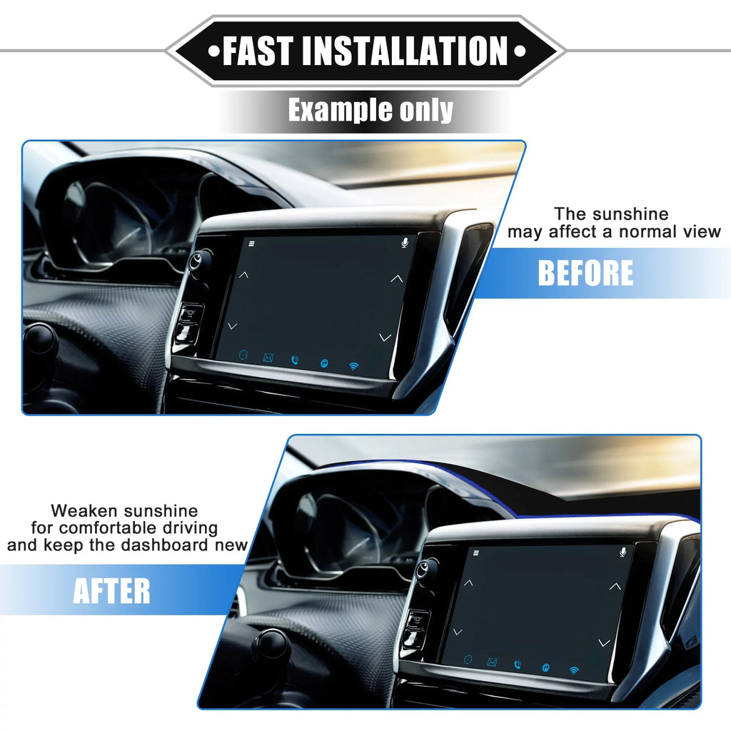 Unique Bargains Car Center Console Dashboard Cover Mat for  F150 1999-2003 Protective Polyester ebony Blue
