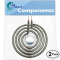 2-Pack Replacement for Magic Chef 35HN-2CLX-ON 6 1 inch 4 Turns Surface Burner Element - Compatible with Magic Chef 660532 Heating Element for Range, Stove & Cooktop