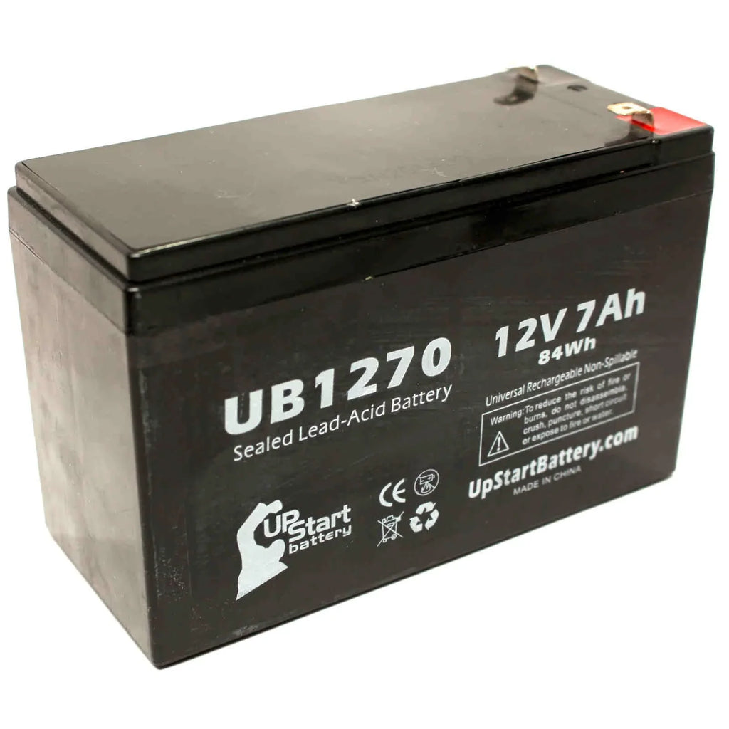 2x Pack - Compatible APC SMART-UPS 2000 SURT2000RMXLI Battery - Replacement UB1270 Universal Sealed Lead Acid Battery (12V, 7Ah, 7000mAh, F1 Terminal, AGM, SLA) - Includes 4 F1 to F2 Terminal Adapters
