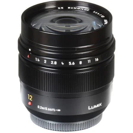 Lumix G Leica DG Summilux 12mm f/1.4 Aspherical Lens for Micro Four Thirds, charcoal