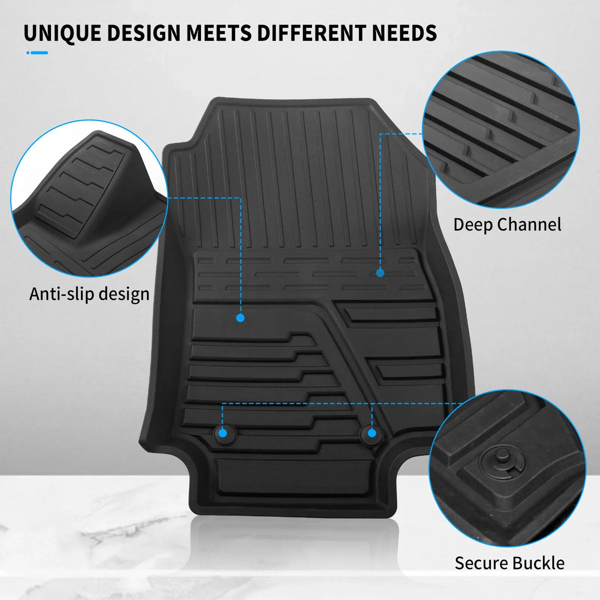 Fit 2019 2020 2021 2022 2023  Rav4 Floor Mats TPE Cargo Liner All Weather Rear Trunk Mat for  Rav4 Accessories (Backrest Mats+Cargo Liner+Floor Mats)