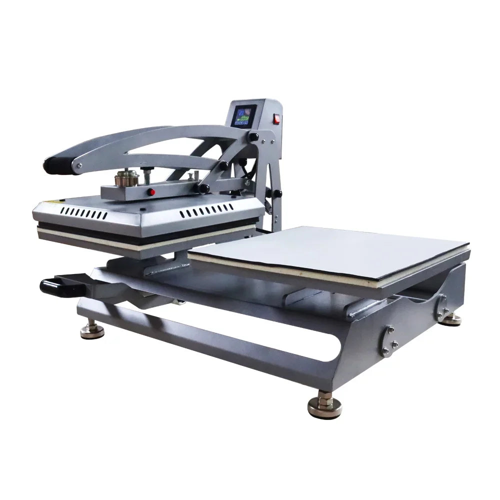 INTBUYING 15x15in Flat Heat Press Machine Double Station Magnetic Heat Sublimation Transfer Cloth Bag Printing