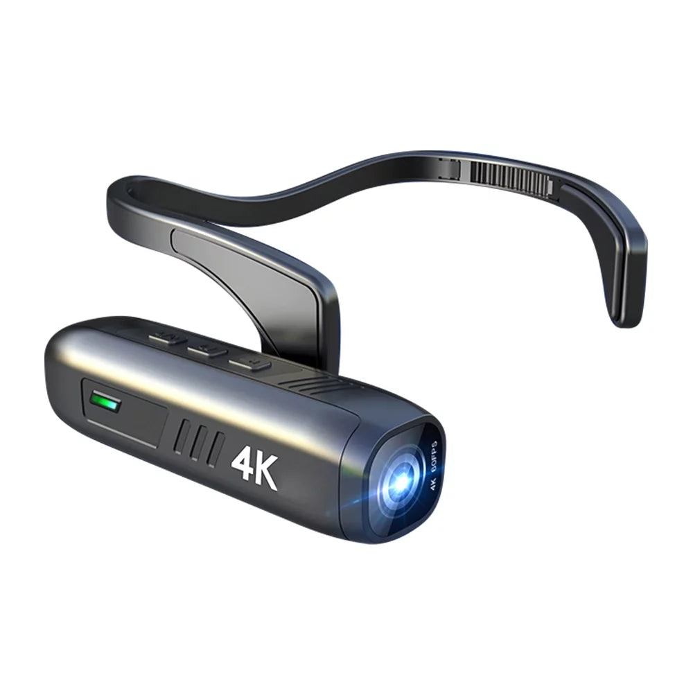 Andoer Camcorder 4K Head Mounted Camera EP6 Wearable Video Camera FHD 1080P 60FPS Vlog Camera Recorder WiFi Hands-Off Camera Webcam