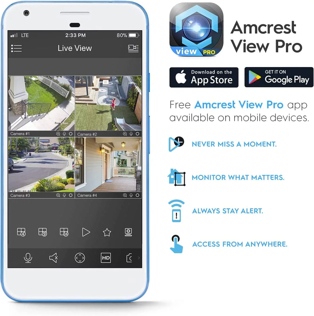 Amcrest 4K IP PoE AI Camera UltraHD 8MP Security Outdoor Camera, FOV 129°, 49ft Color Nightvision, Human & Vehicle Detection, IP67 Weatherproof, 4K (3840x2160) @15fps, dark, IP8M-2796EB-AI