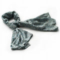 BRA-SCA01020-L Blancho Sky Blue Graceful Fashion Natural Leopard Pattern Silk Scarf/Wrap/ShawlLarge
