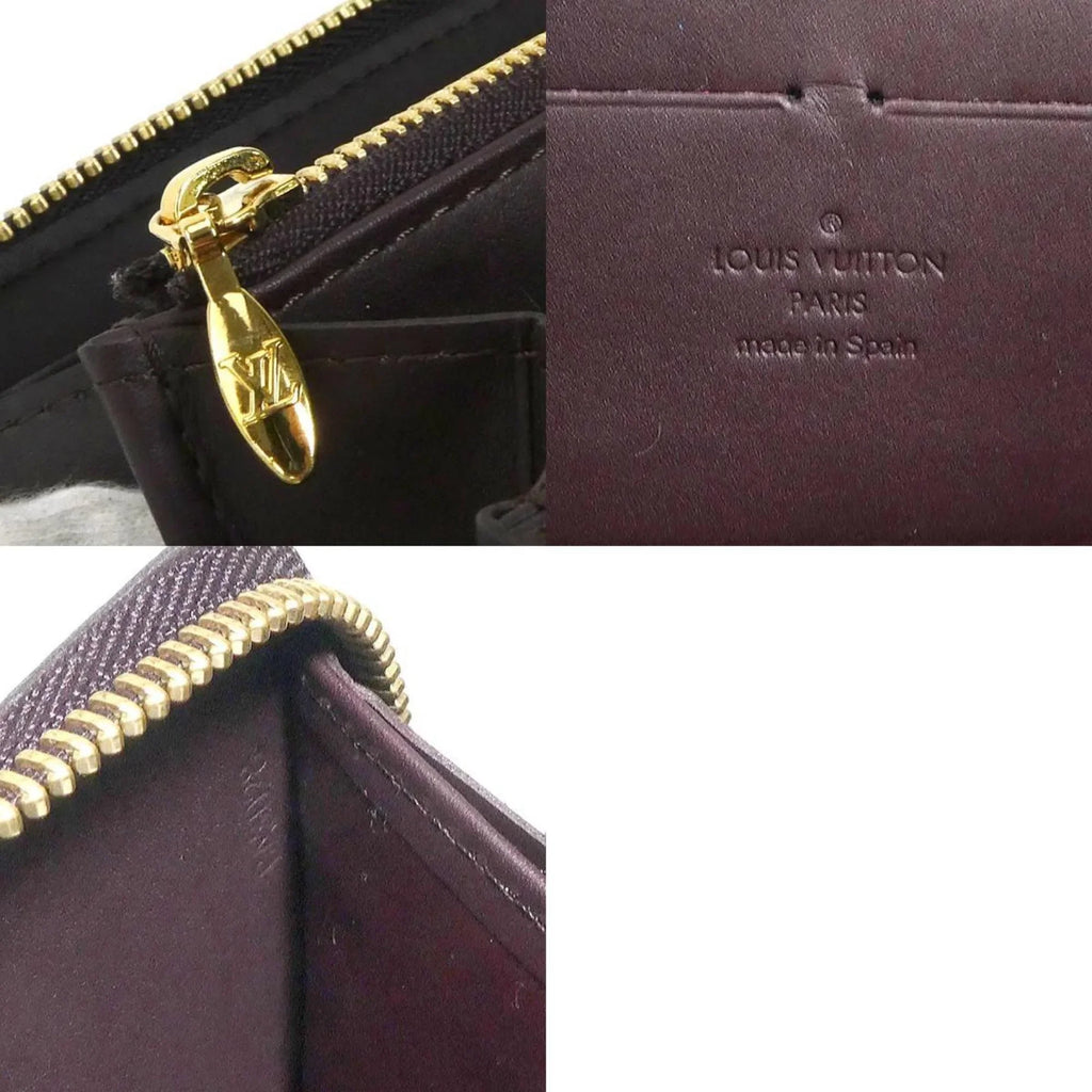 Pre-Owned Louis Vuitton LOUIS VUITTON Round Zipper Long Wallet Monogram Verni Zippy Amaranto Unisex M93522 (Good)