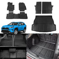 Fit 2019 2020 2021 2022 2023  Rav4 Floor Mats TPE Cargo Liner All Weather Rear Trunk Mat for  Rav4 Accessories (Backrest Mats+Cargo Liner+Floor Mats)