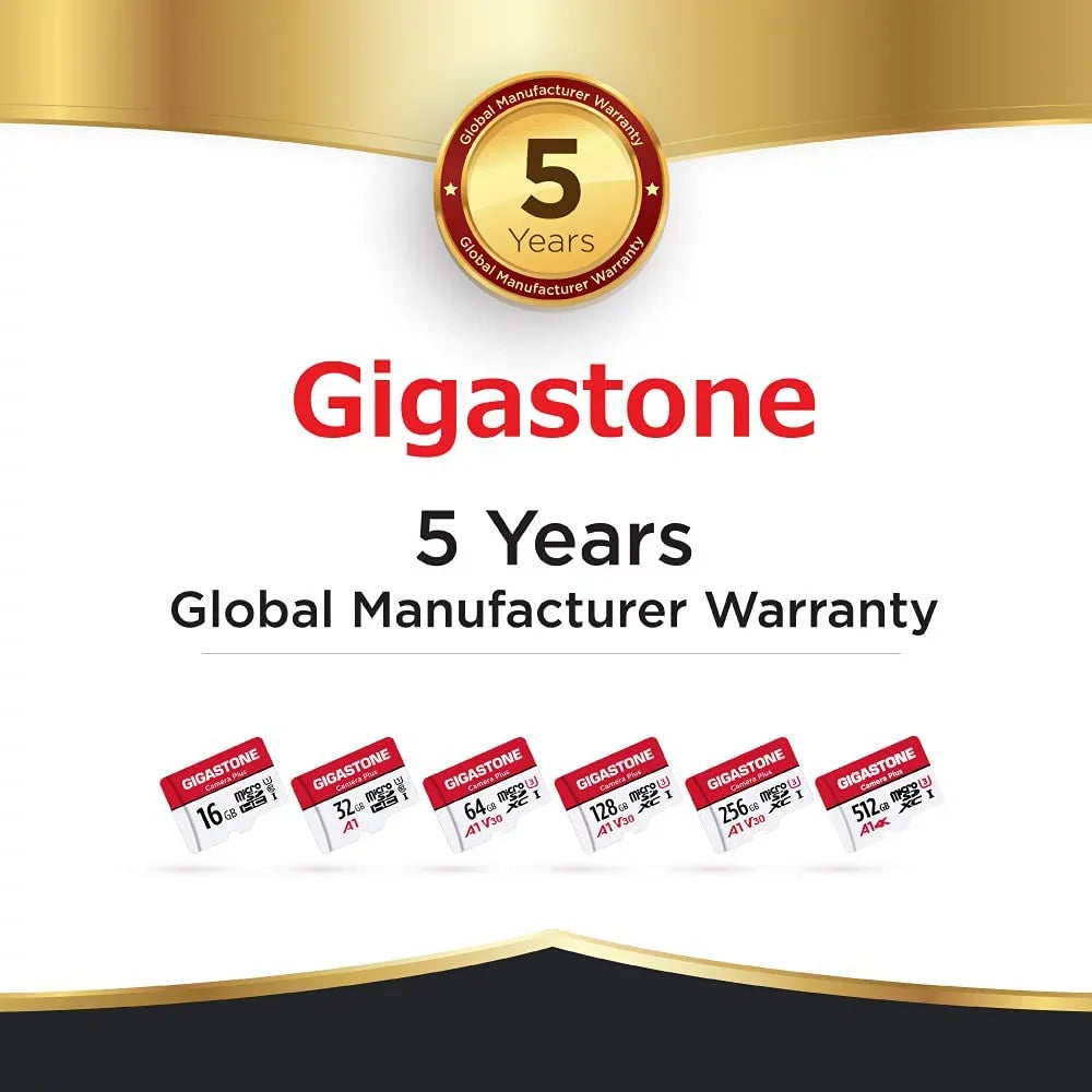 Gigastone 512GB Camera Plus Micro SD memory Card 100MB/s, Full HD Video, U1 Class 10 compatible with Nintendo Switch Dash Cams GoPro Camera    Drone