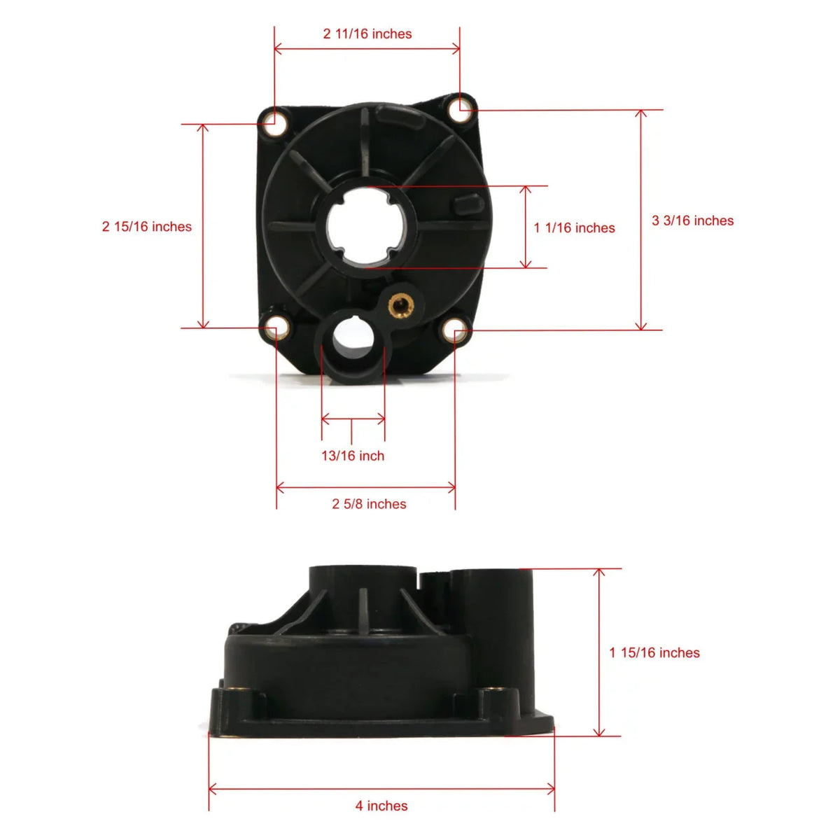 The ROP Shop | Water Pump Impeller Kit For 1979 Evinrude 75  75943R Outboard With 15" Transom