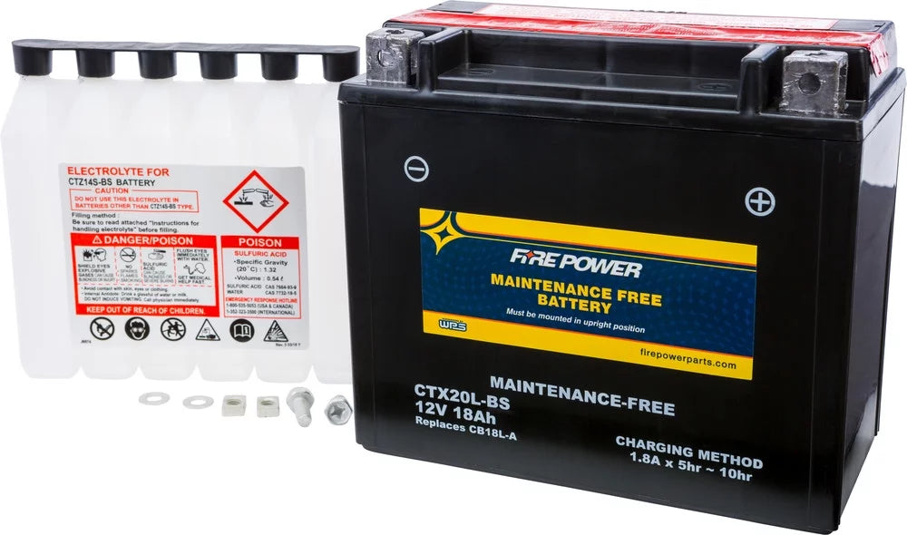 [IRS] 2004-2006. Fire Power Maintenance Free Battery CTX20L-BS Compatible With Bombardier Outlander Max 400 H.O