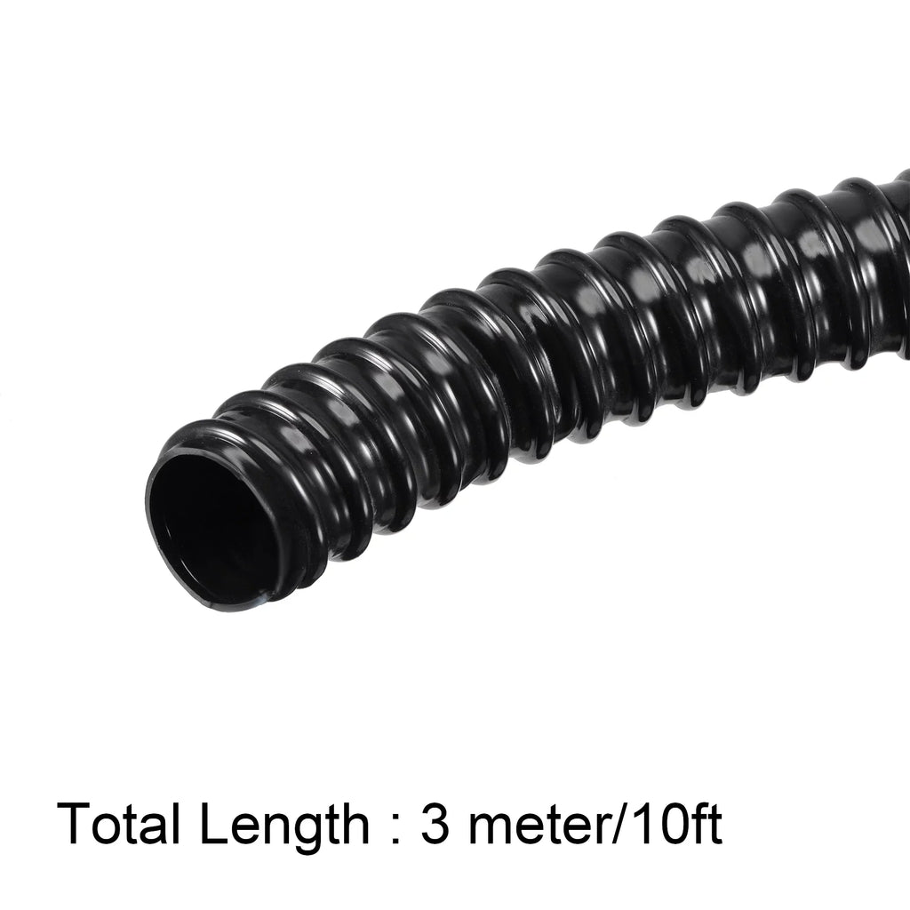 1 25mm ID Corrugated reservoir pipe ebony plastic pipe Aquarium Hose, 10ft