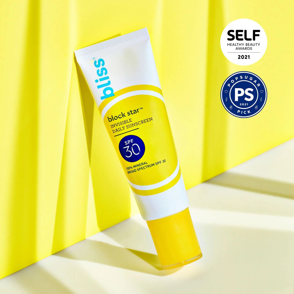 '- 100% Mineral Broad Spectrum Sunscreen With Zinc Oxide & Titanium Dioxide - Non Greasy Invisible Finish.. Bliss Block Star Tinted Face Sunscreen Spf 30-1.4 Fl Oz