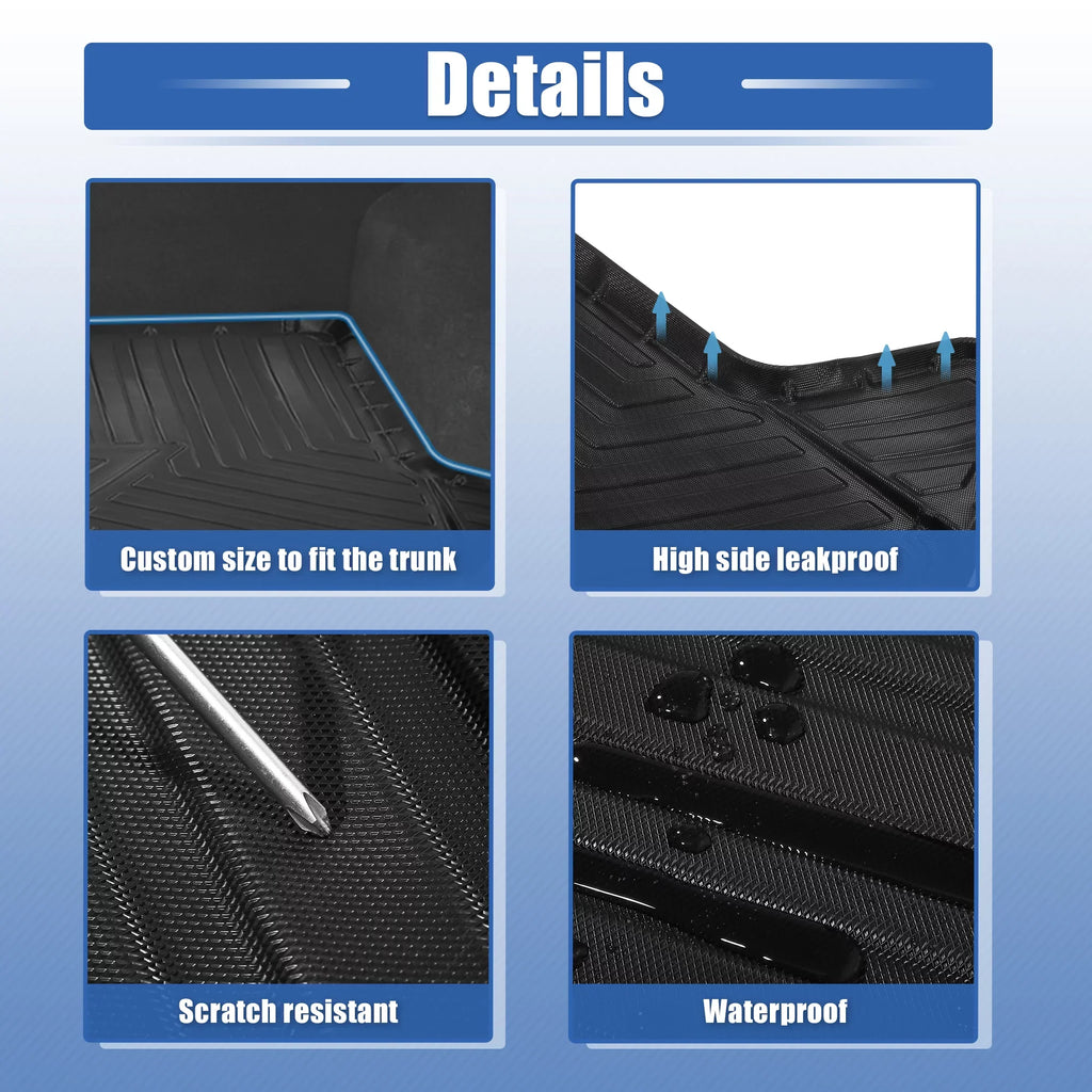 Unique Bargains Cargo Trunk Tray Cargo Liner Rear Cargo Trunk Floor Mat Non Slip Waterproof Protector for Mazda CX-5 2017-2021