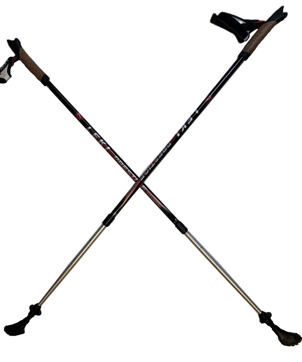 LEKI Nordic Walking Prestige Titanium ebony Trekking Pole 100cm-135cm