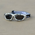 Vented Floating Jet Ski Goggles |  Chrome Silver Frame / Smoke Tint Lens | Jettribe Classic Series | Adult Size