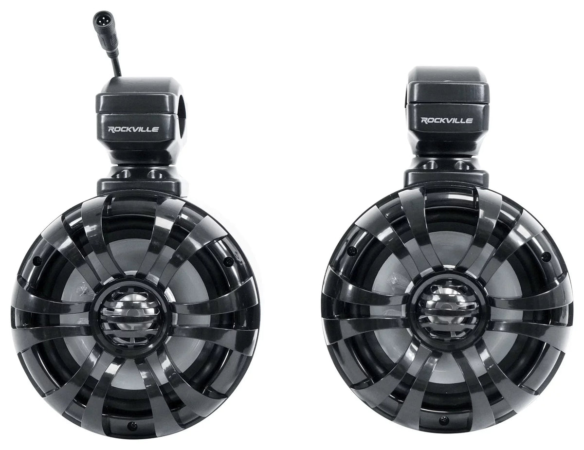 (2) Memphis Audio GEN65FE Pods+LED Tower Speakers+Amp For 2016+ Polaris General