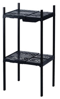 LockerMate Double Locker Shelf, Adjustable Width and Height to Fit Most School Lockers, ebony