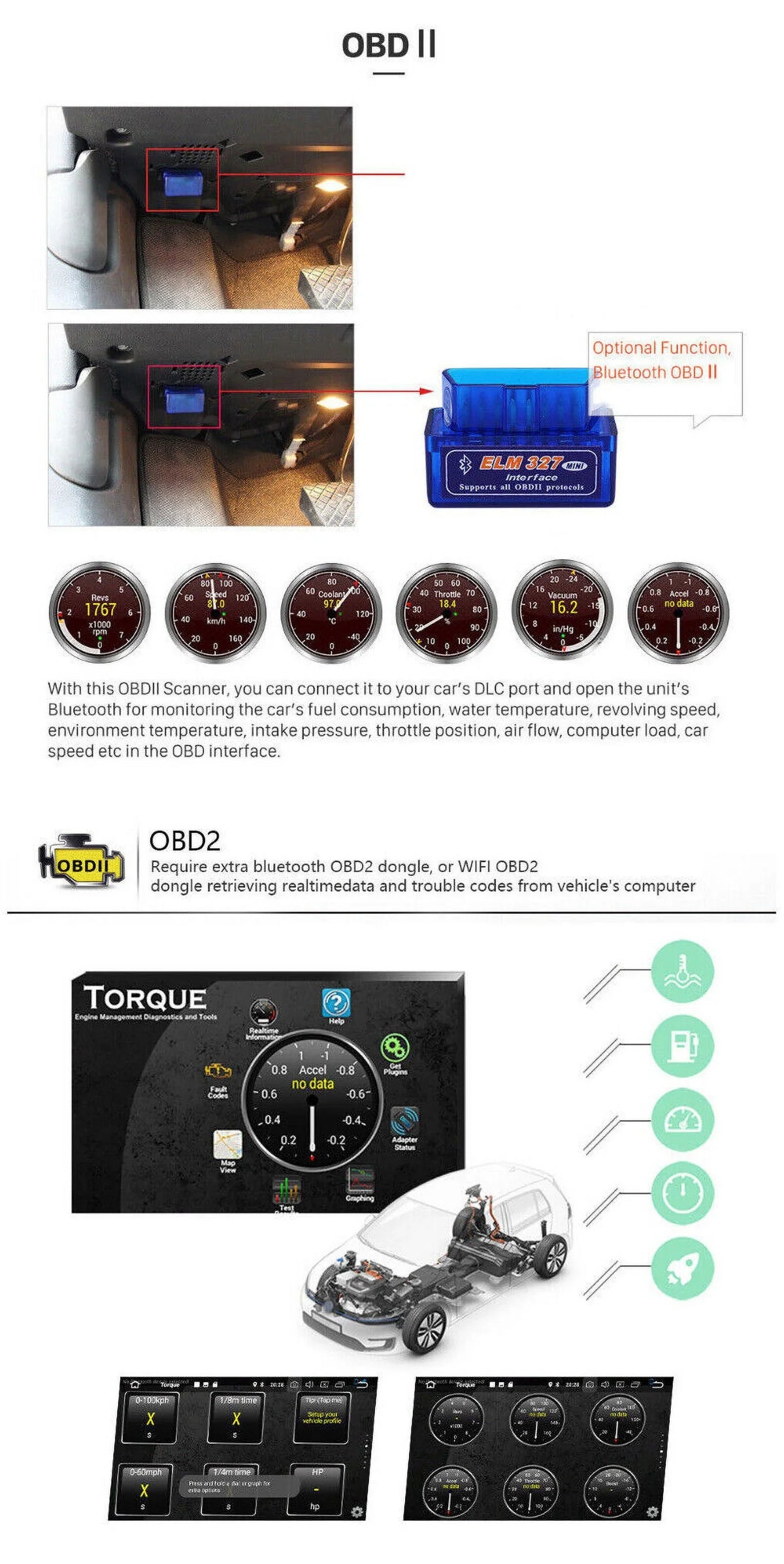 10.1" 1280*720 IPS Android 12 Wifi 2+32GB Car Stereo Radio Carplay GPS Navigation For  Corolla 2014 2015 2016