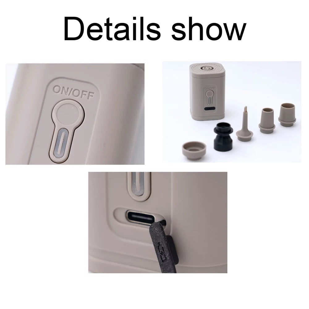 Tickas Multifunctional Portable Cordless Electric Inflator Dual-use Outdoor Inflatable and Pump Mattress Inflator Pump