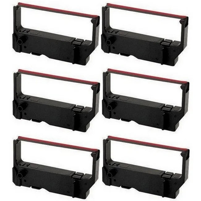 Printer Ribbons (6/PK) (67115). PrinterDash Compatible Replacement for Star-Micronics MP-200 Series/MP-235/MP-242/MP-292/MP-512/SP-200 Series/SP-212/SP-242/SP-500/SP-2000 charcoal/Red P.O.S
