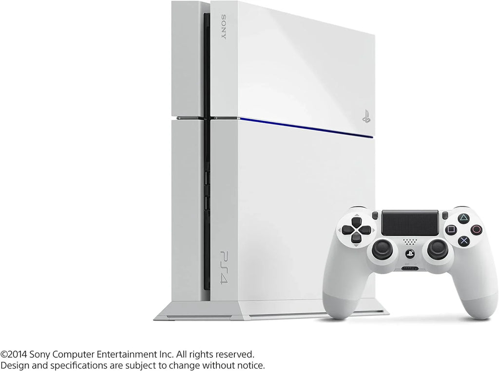 PlayStation 4 500GB Only White Gaming Console with Gaming Head Set BOLT AXTION Bundle Used