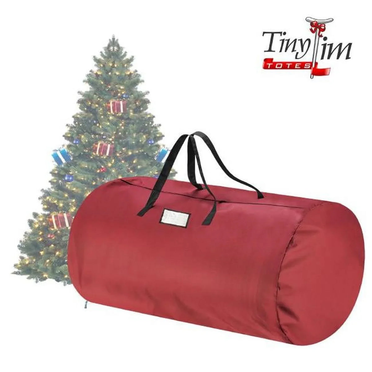 Tree - Red. Tiny Tim Totes 83-DT5563 5700 Canvas Christmas Tree Storage Bag - Extra Large - 12 ft