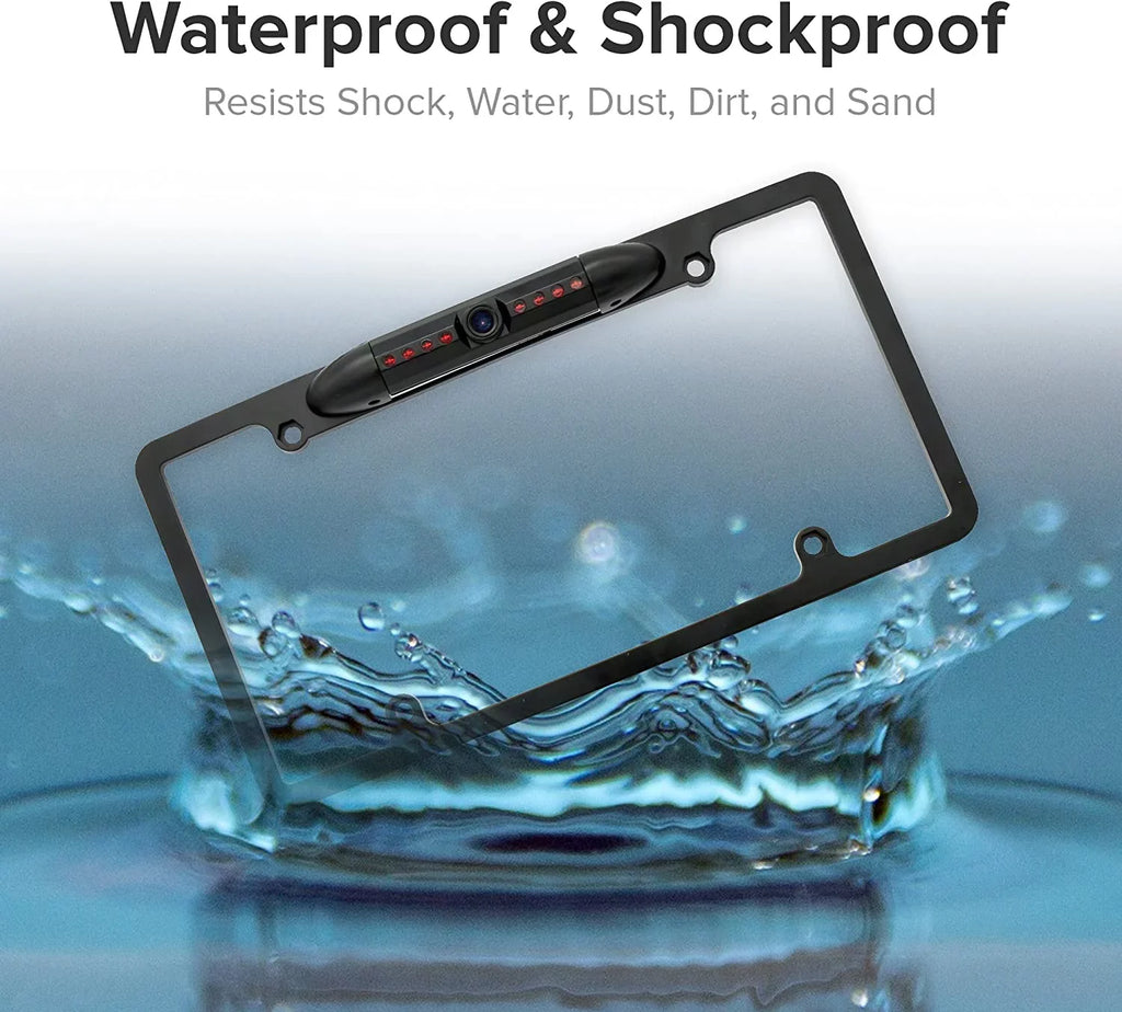 Backup Camera Rearview License Plate Waterproof for Kenwood DDX-512 DDX512 dark