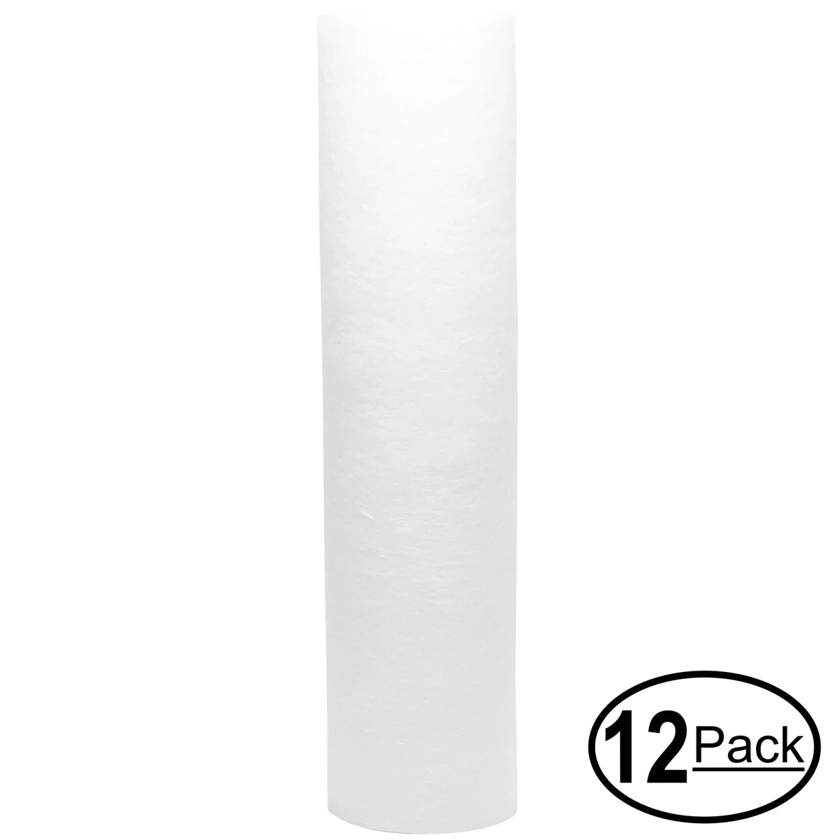 12-Pack Replacement for GE GXWH20F Polypropylene Sediment Filter - Universal 10-inch 5-Micron Cartridge for GE HOUSEHOLD WATER FILTRATION SYSTEM - Denali Pure Brand
