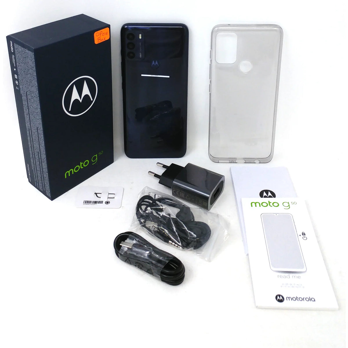 Motorola Moto G50 XT2137-1 5G 128GB Dual SIM Factory Unlocked 6.5" 4GB RAM Phone - Steel Grey - OB