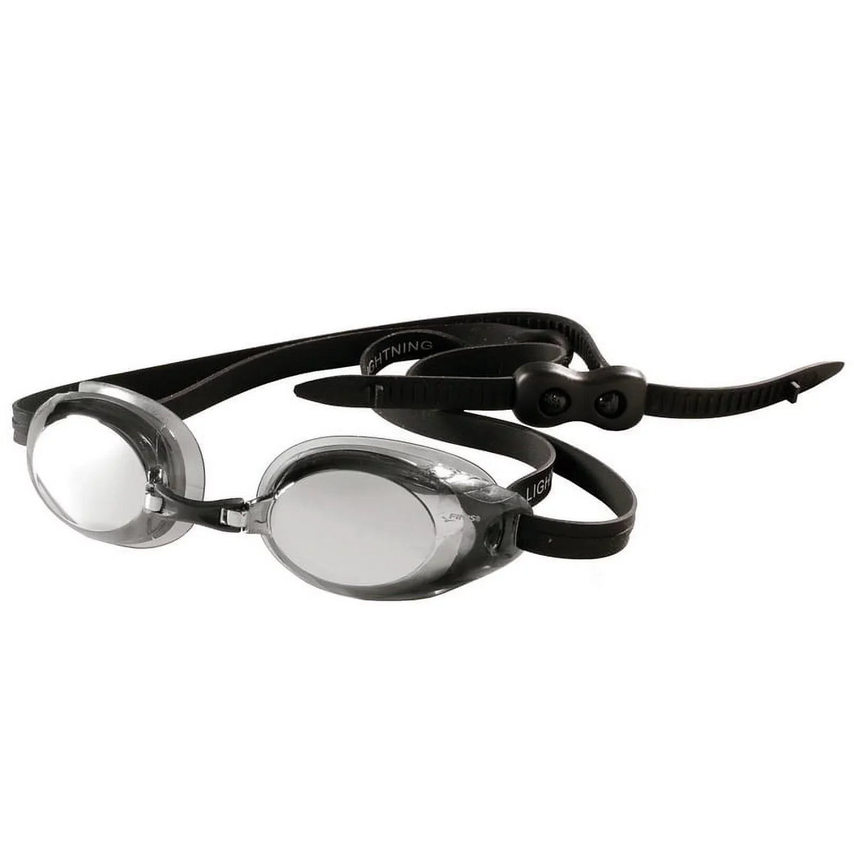 FINIS Lightning Goggles - Competitive Swim Goggles for Women and Men - Watertight Swimming Goggles with Adjustable Silicone Straps - Adult Swim Goggles with 4 Interchangeable Nose Pieces - dark/Smoke