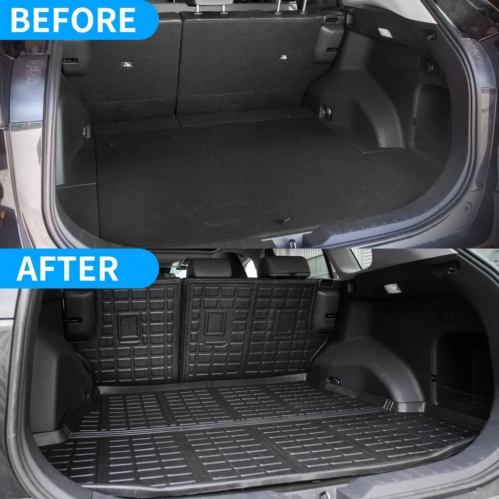 Fit 2019 2020 2021 2022 2023  Rav4 Floor Mats TPE Cargo Liner All Weather Rear Trunk Mat for  Rav4 Accessories (Backrest Mats+Cargo Liner+Floor Mats)