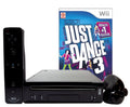 Restored ebony Nintendo Wii Console with Just Dance 3 Motion Plus (Refurbished)