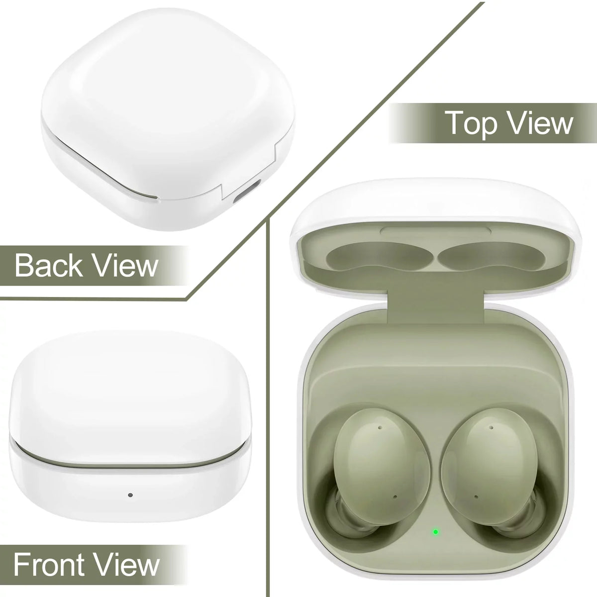 UrbanX Street Buds 2 for  Inspiron Laptop - Truly Wireless Bluetooth Headphones with Noise Isolation, Amplified Bass and Dual Dynamic Microphone - Green