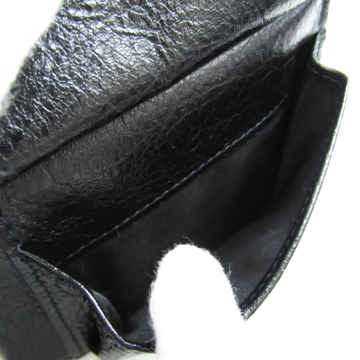 Pre-Owned Balenciaga 504934 Unisex Leather Wallet (bi-fold) charcoal (Good)