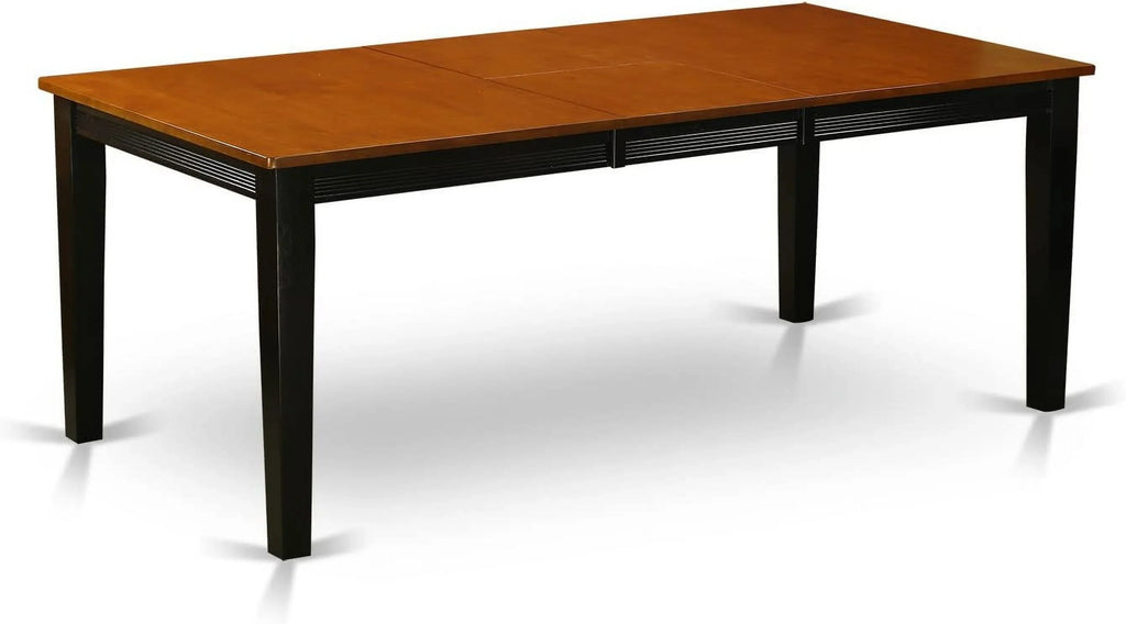 East West Furniture  Kitchen Table Set with One Quincy Dining Room Table & 4 Chairs - ebony & Cherry - 5 Piece