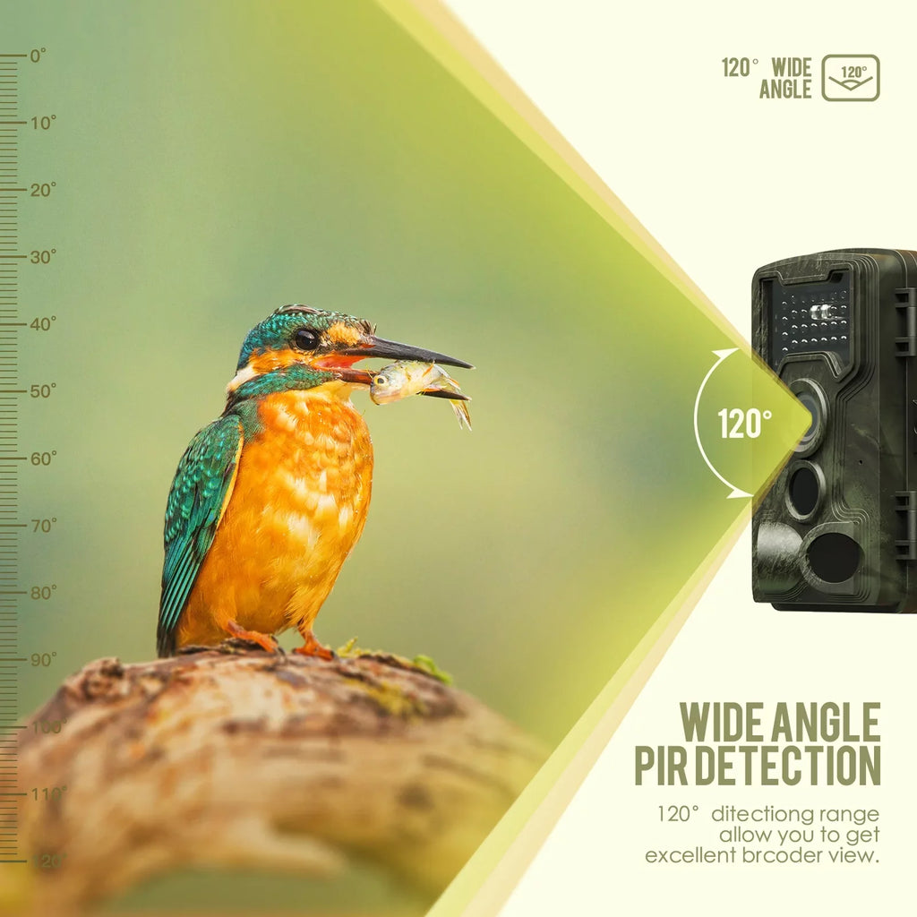 32MP 1080P Outdoor Trail Camera Field Detection Infrared Camera 2.0 inch TFT Color Display Day Night Use Hunts Night-Visions Camera IP66 Waterproof