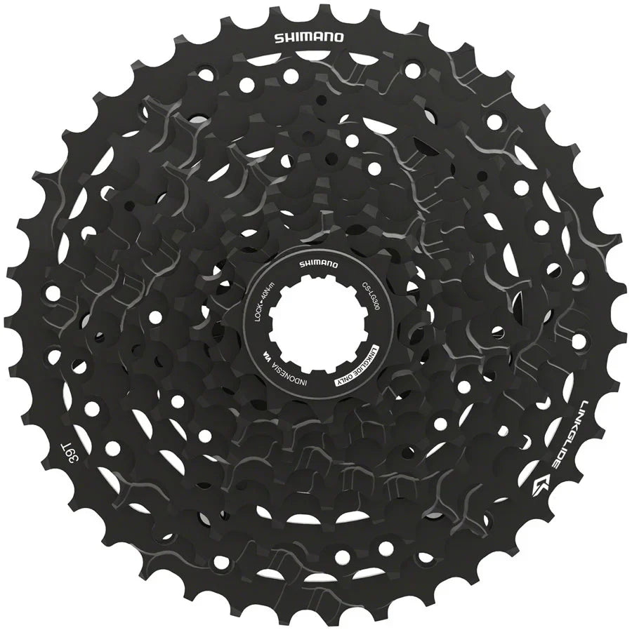 Shimano CUES  CS-LG300-10 Cassette - 10-Speed, 11-39t, LINKGLIDE, dark