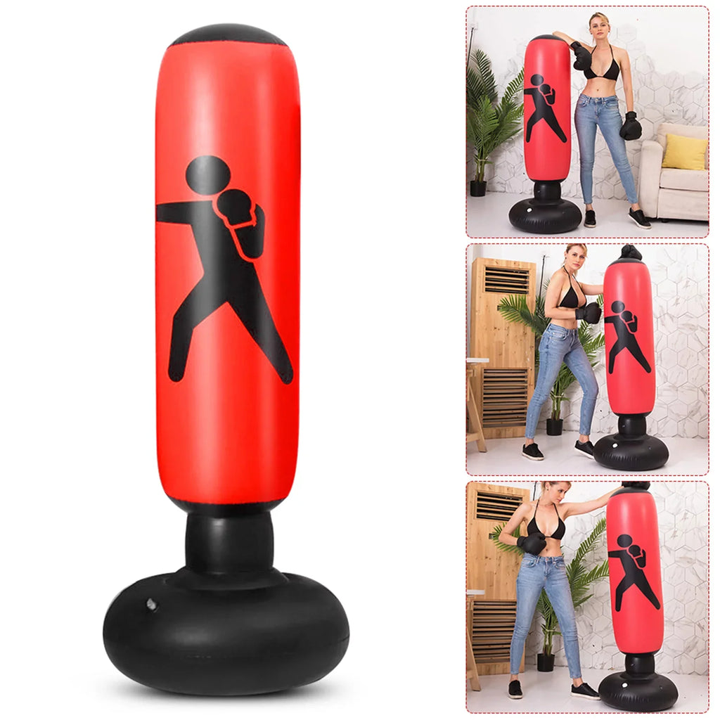 Andoer 5.2ft Inflatable Punching Bag, polyvinyl chloride Boxing Bag for Fitness Training, Boxing Target Bag