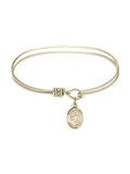 Ursula in Gold-Filled. 6 1/4 25mm Oval Eye Hook Bangle Bracelet w/ St
