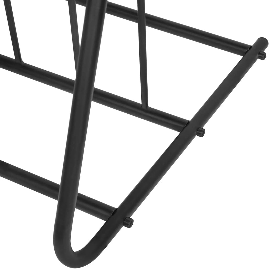YGDU 6-Bicylce Capacity Steel Pipe Double-Sided Bike Rack Stand/Grid Bicycle Parking Storage Holder, ebony