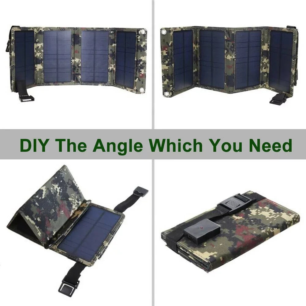 OnemayshipOnemayship Foldable Outdoor 80W USB Solar Panel Portable Phone Charger Camping Hiking Rechargeable Battery High Quality