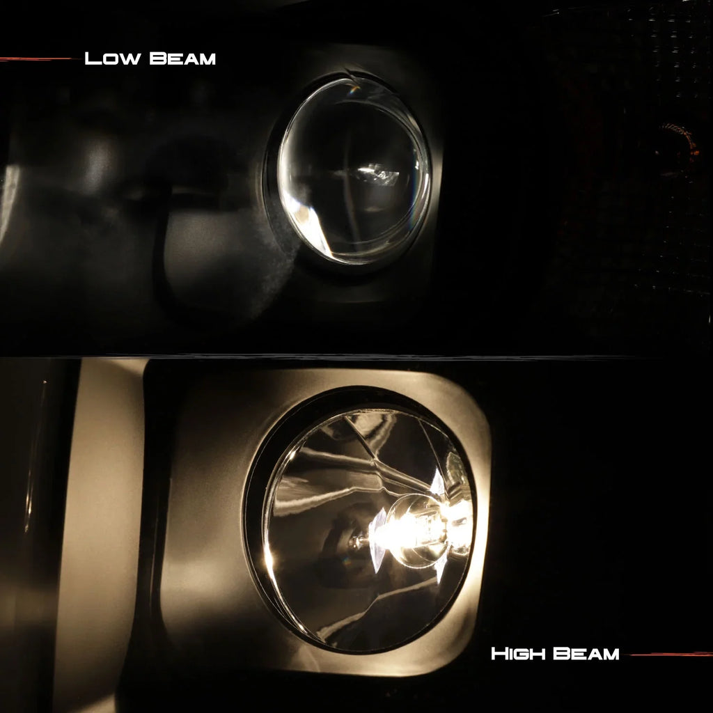 AKKON - For 2015-2022 GMC Canyon LED Light Bar DRL Projector Headlights Pair Housing - charcoal