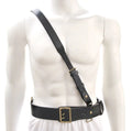 Sam Browne Belt with Shoulder Strap dark Leather WW1 will fit 42"- 45"