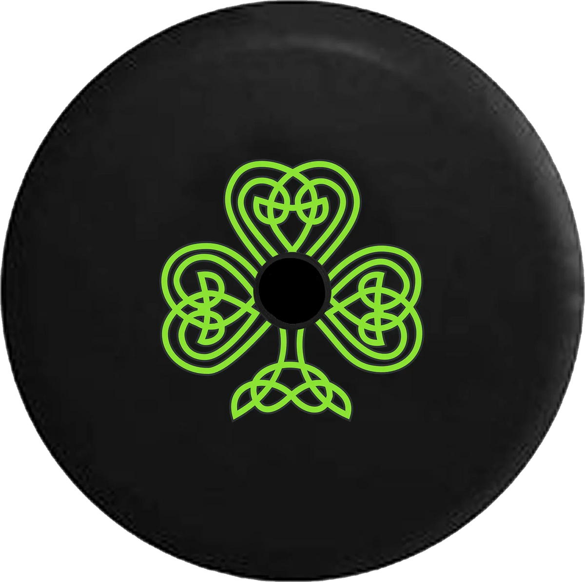 2018 2019 Wrangler JL Backup Camera Green Celtic Knot Shamrock Irish Heritage Spare Tire Cover for Jeep RV 33 25mm