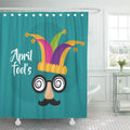 ATABIE Absurd April Fools Mask Mustache Silly Glasses and Hat Advert Shower Curtain 60x72 25mm