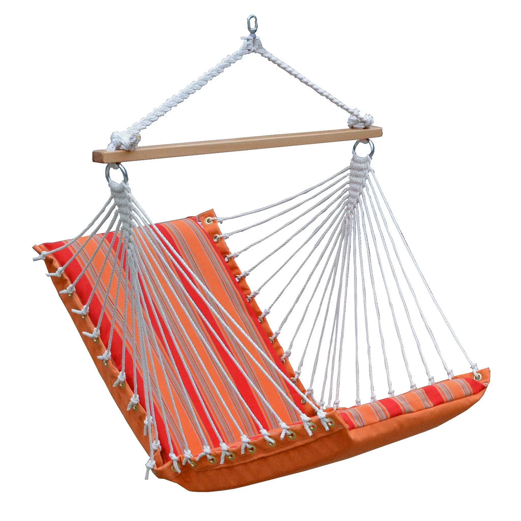 The Hamptons Collection 48" Red and Orange Acrylic Soft Comfort Hammock Chair