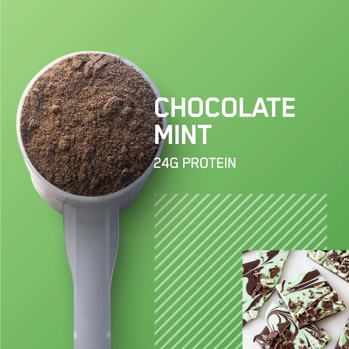 Optimum Nutrition, Gold Standard 100% Whey Protein Powder, 24g Protein, Chocolate Mint, 1.98 lb